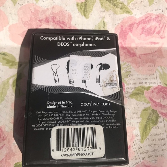 💥NEW DEOS SWAROVSKI EARPHONE COVER IN HOT PINK💥 - Picture 2 of 2